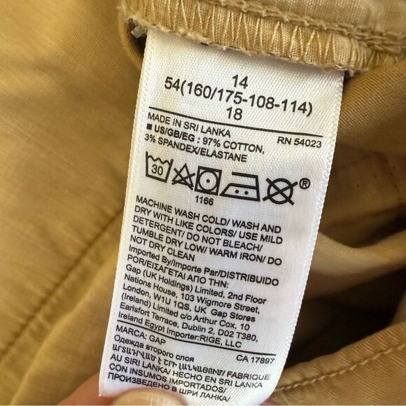 GAP Pants High Rise Straight Khakis Mojave Tan 14 - Picture 8 of 8